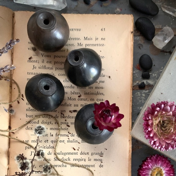 60's PRIMITIVE OAXACAN BARRO NEGRO ZAPOTEC MINIATURE VASE - Picture 3 of 10